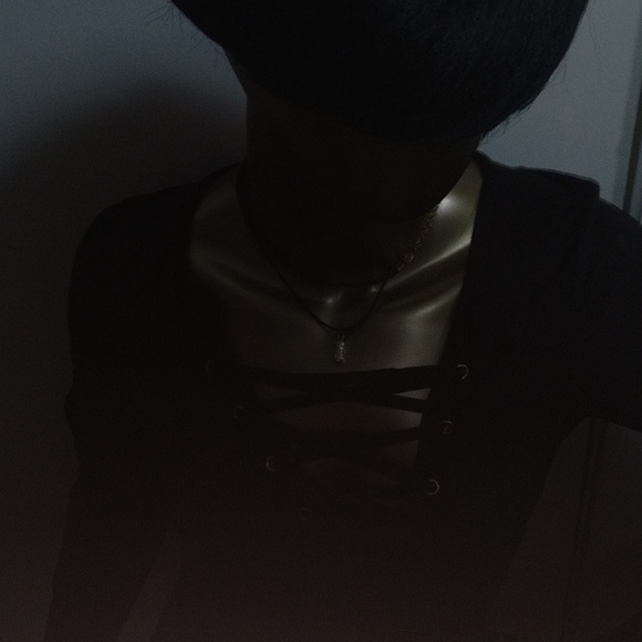 Black GUESS Dress long sleeve criss cross bosom - Picture 11 of 16